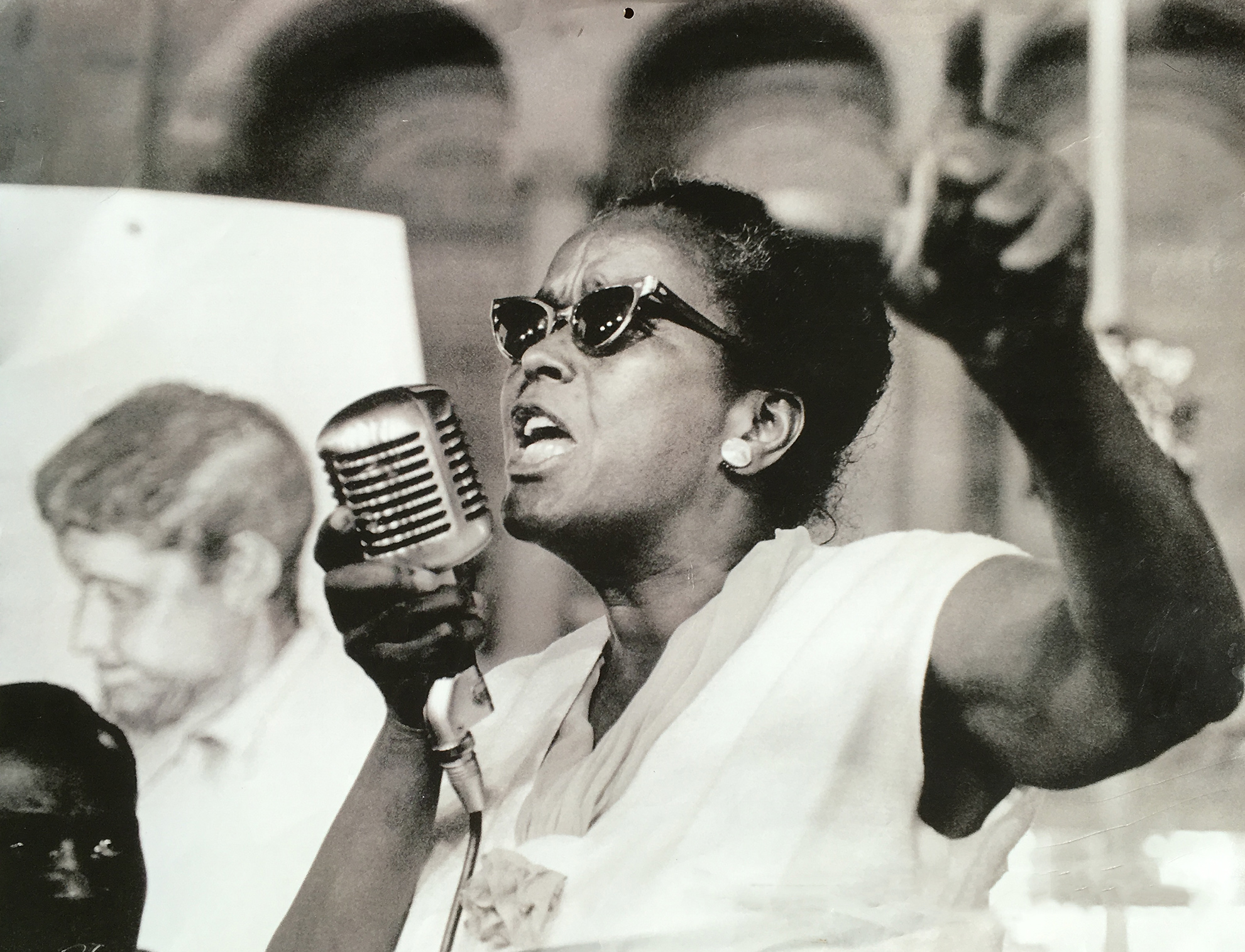 Ella Baker at the mic